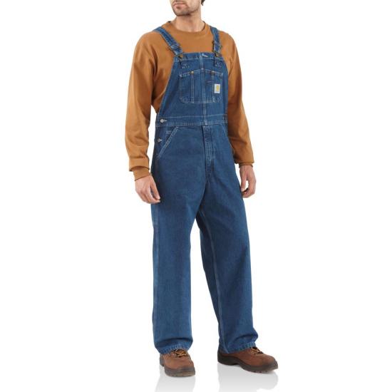 *SALE* ONLY 38x30 & 38x32 LEFT!! Carhartt Washed-Denim Bib Overall